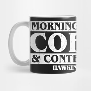 Mornings are for Coffee and Contemplation distressed Mug